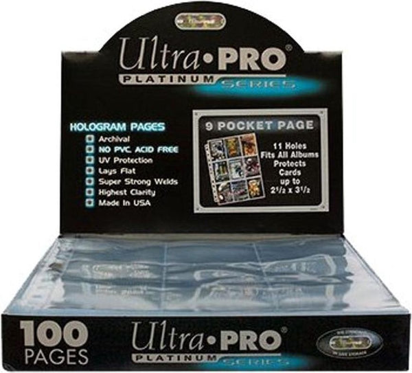 Ultra Pro Platinum 9-Pocket Pages (11 Hole) Display (100 pack)