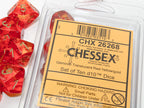 Chessex Dice Gemini Translucent Red Yellow / Gold - Tärningar