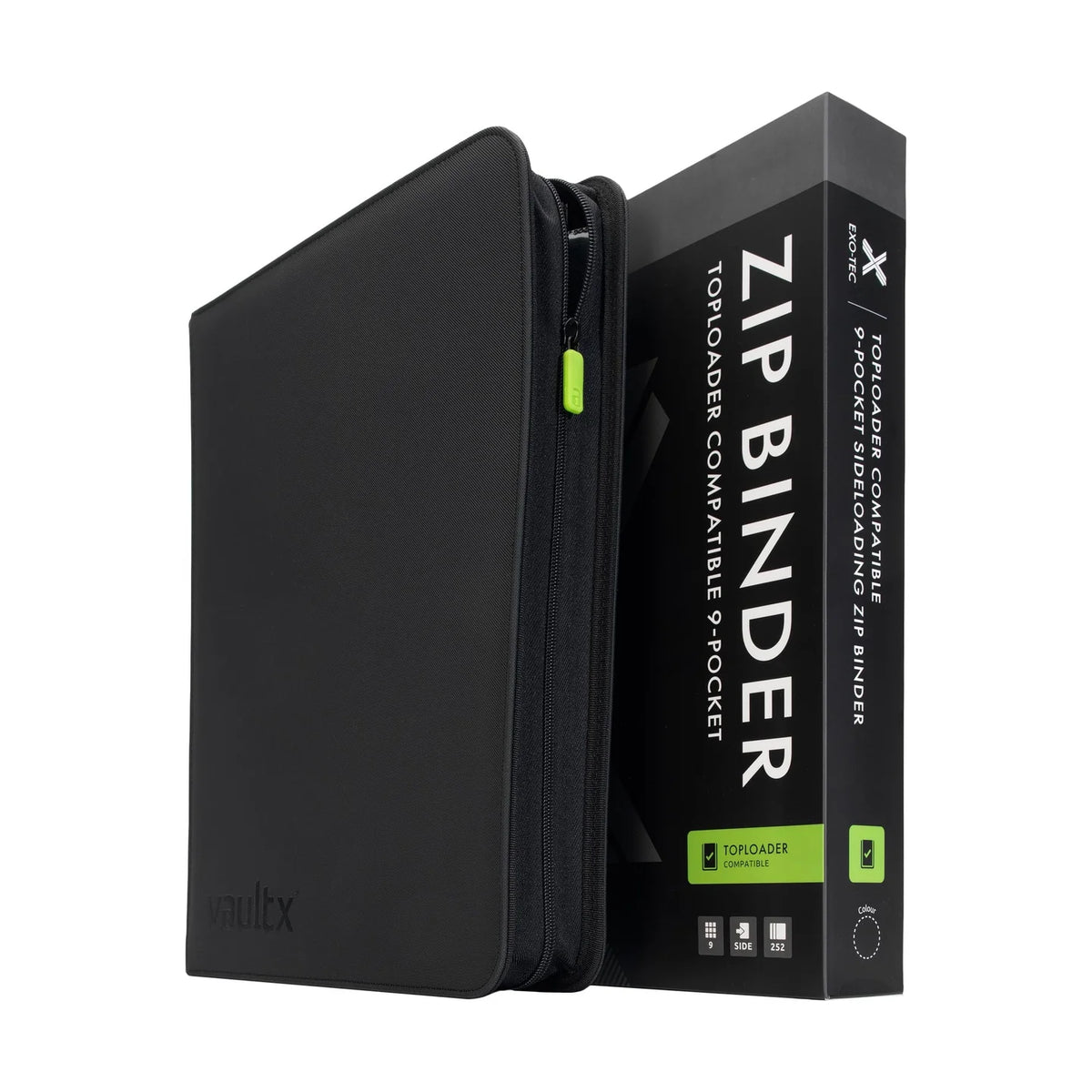 Vault X 9-Pocket Exo-Tec Toploader Zip Binder (252 kort)