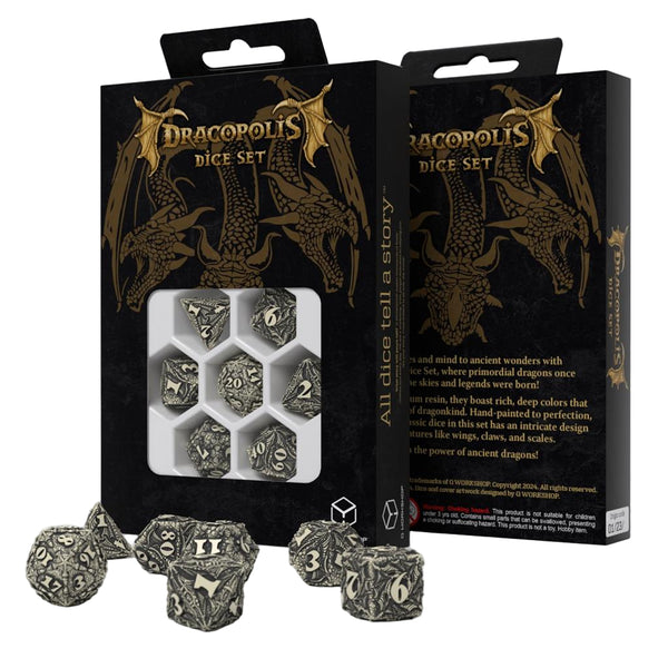 Q Workshop - Dracopolis Dice Set - The Scandinavian Blackfang - Tärningar
