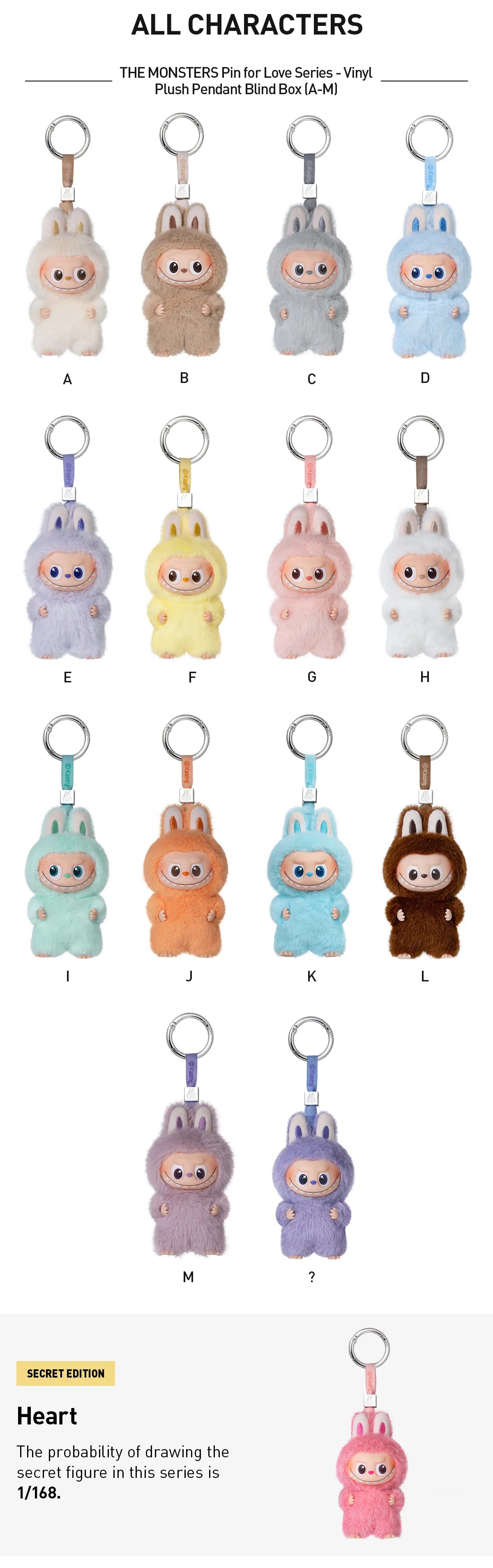 Pop Mart Labubu – The Monsters: Pin for Love Blind Box (A-M)