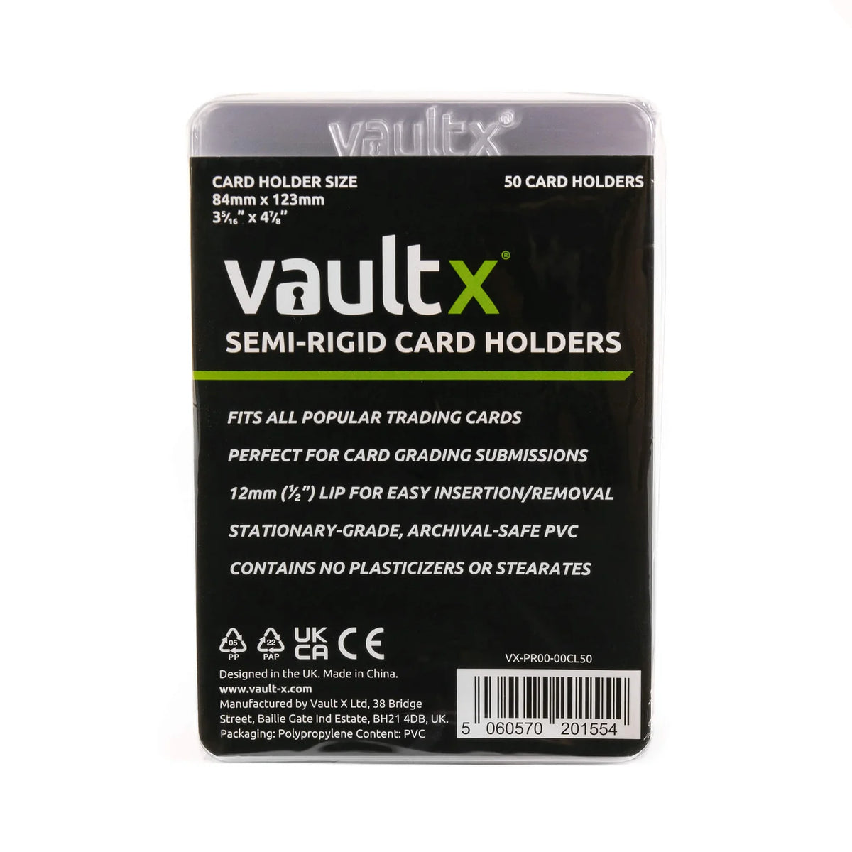 Vault X Semi-Rigid Card Sleeves (50st)