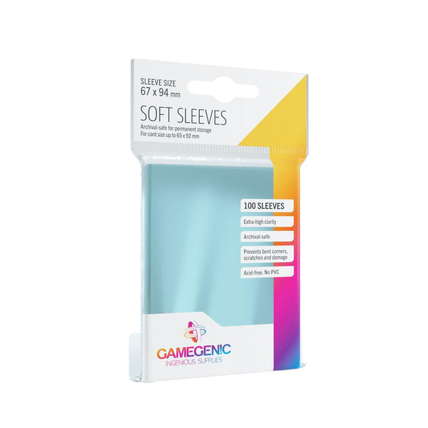 Gamegenic - Soft Sleeves Clear (100 Sleeves)