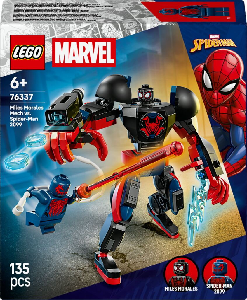 LEGO Marvel Miles Morales robot mot Spider-Man 2099 76337