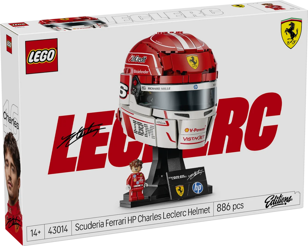 LEGO Editions Formula 1 Scuderia Ferrari HP Charles Leclerc hjälm 43014