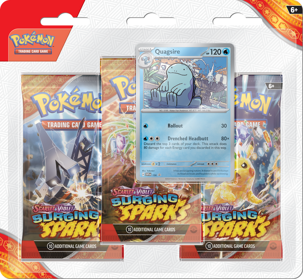 Pokemon Scarlet & Violet 8: Surging Sparks - 3 pack Blister Boosters