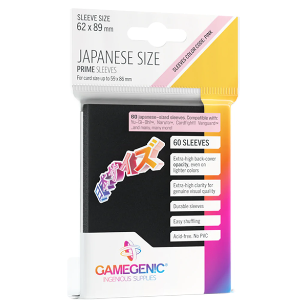 Gamegenic Prime Card Prime Sleeves Japanese Size - Svart (60st)