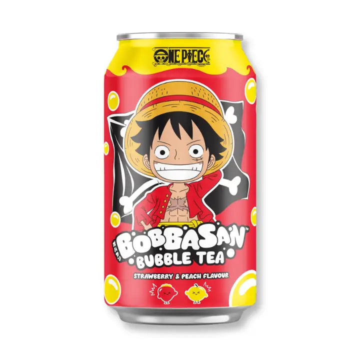 UltraPop One Piece Bubble Tea Luffy Jordgubb & persika 320 ml