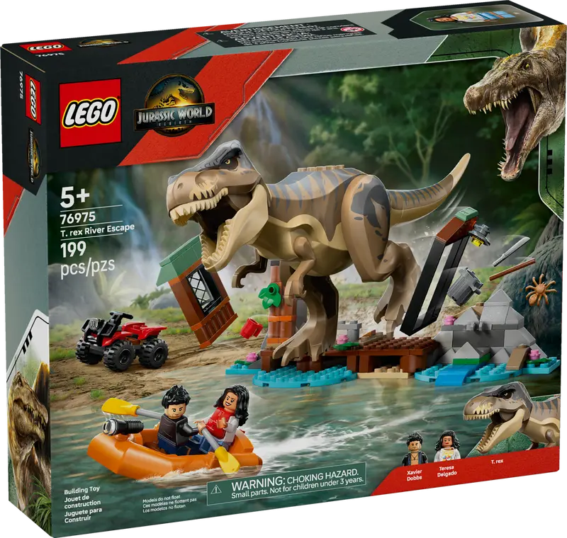 LEGO Jurassic World Flodflykt med T. rex 76975