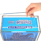 Evoretro Premium Acrylic Display Case for Pokemon Elite Trainer Box (ETB)