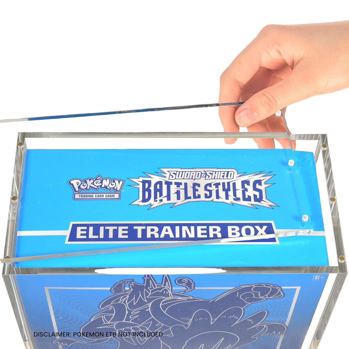 Evoretro Premium Acrylic Display Case for Pokemon Elite Trainer Box (ETB)