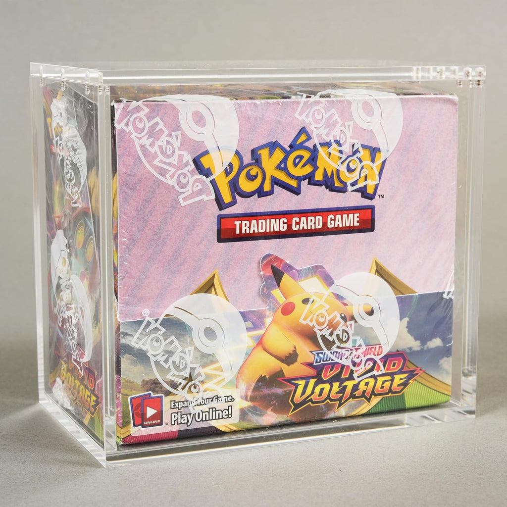 Evoretro Premium Acrylic Display Case for Pokemon Booster Box Display