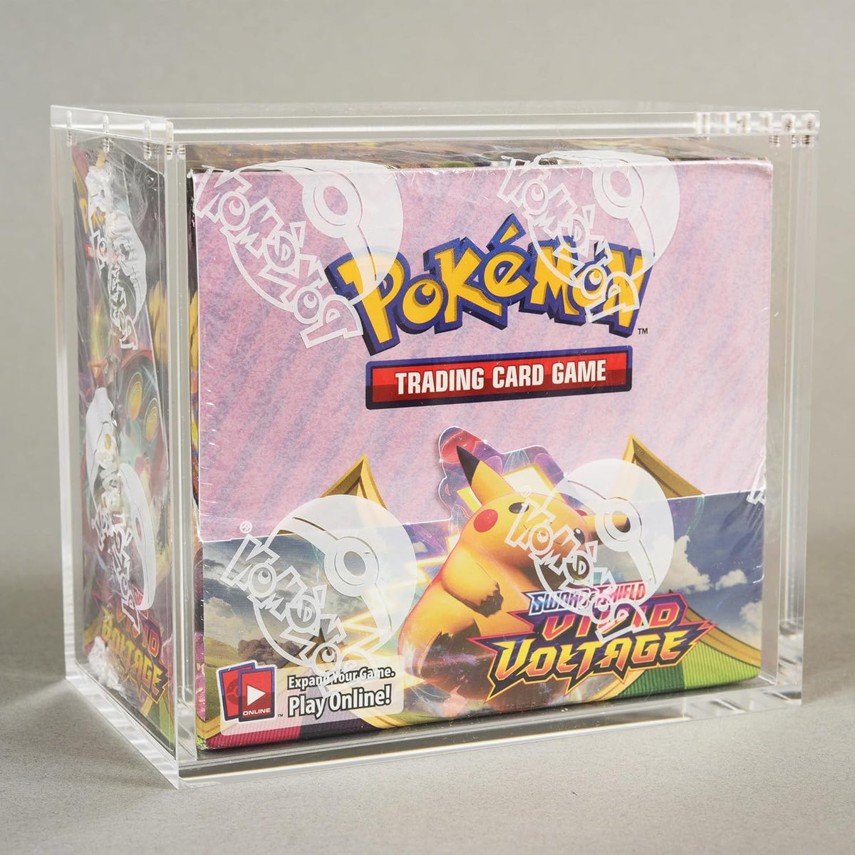 Evoretro Premium Acrylic Display Case for Pokemon Booster Box Display