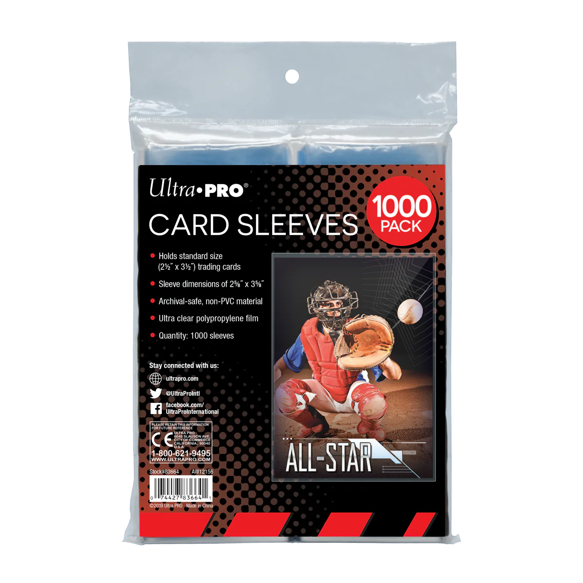 Ultra Pro Standard Sleeves - Regular Soft Card (1000 pack)