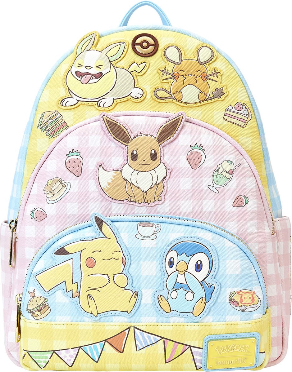 Loungefly Pokemon Cafe Triple Pocket Ryggsäck