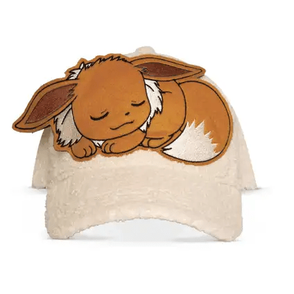 Pokemon Keps Sleeping Eevee Beige Adjustable Cap