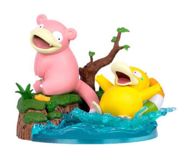 Pokemon Funism Prime Figure Psyduck and Slowpoke 20cm