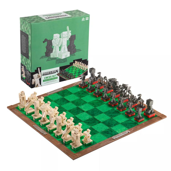 Minecraft Shack Chess Set Overworld Heroes vs. Hostile Mobs