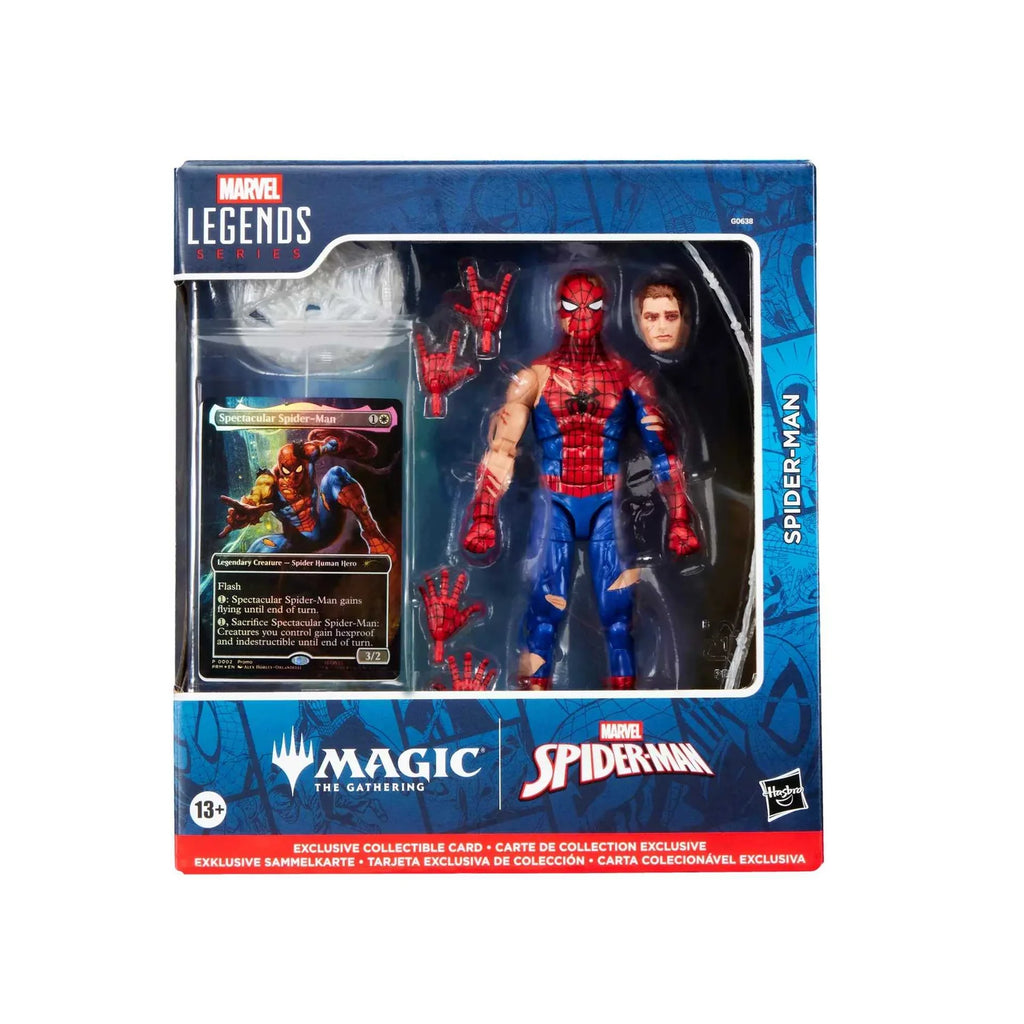 Marvel Legends Magic: The Gathering Action Figure Battle-Damaged Spider-Man (plus Exclusive Foil Card)