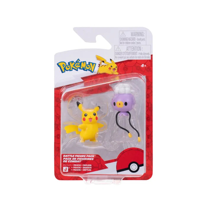 Pokemon Battle Figure Drifloon & Pikachu