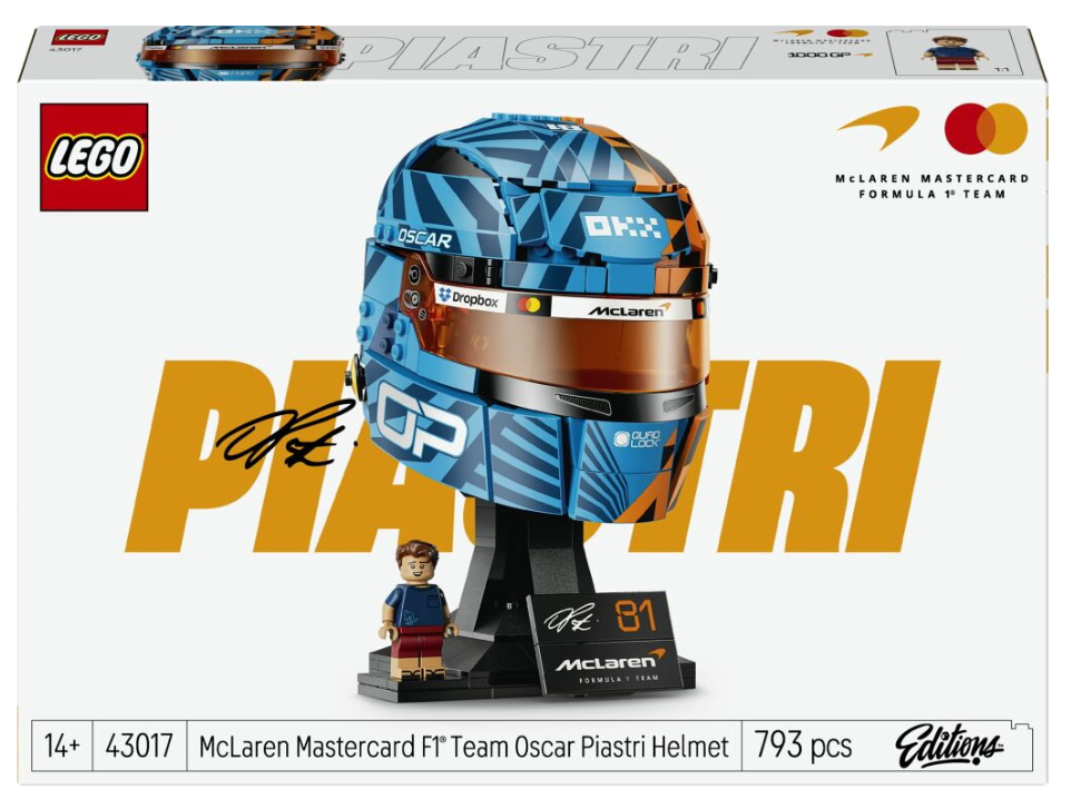 LEGO Editions Formula 1 McLaren Mastercard F1 Team Oscar Piastri hjälm 43017