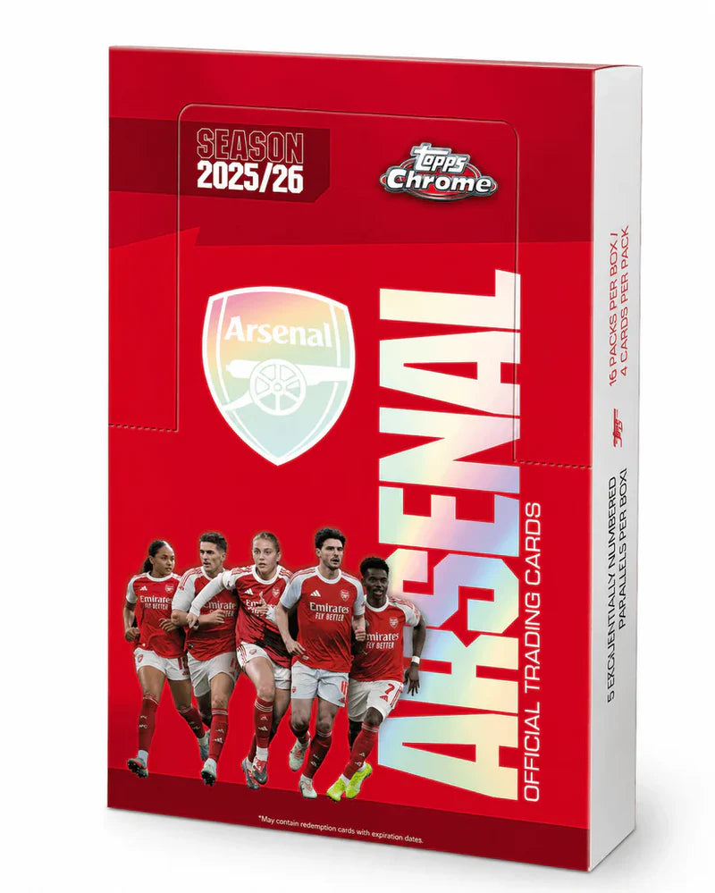 Topps Chrome Arsenal FC Team Set 2025/26 Hobby Box (Release 28:e maj 2026)