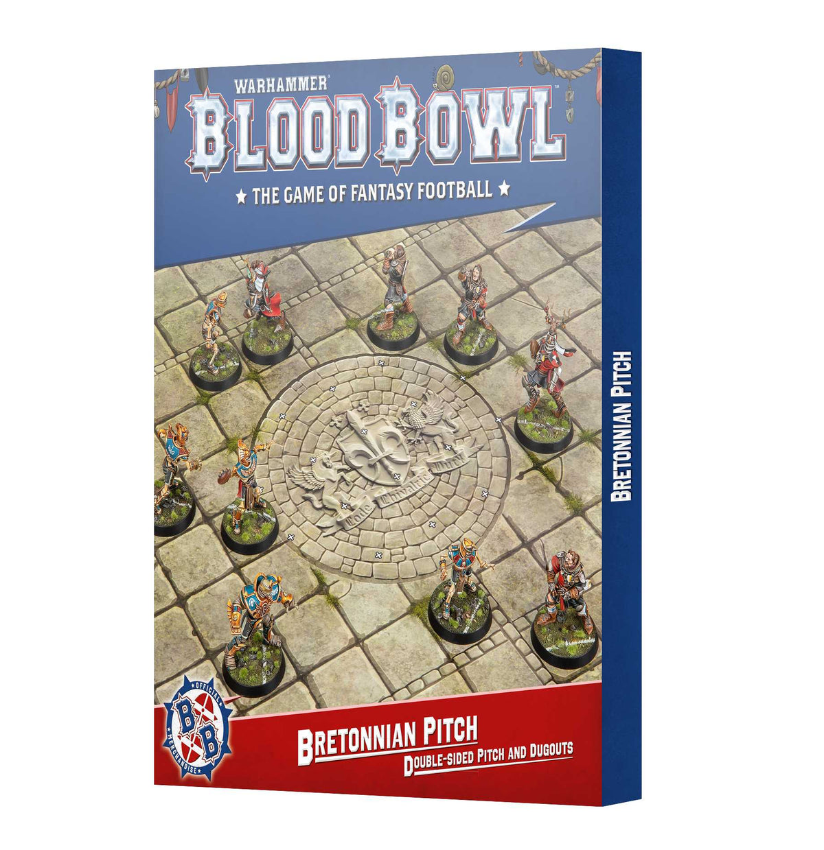 Games Workshop Blood Bowl: Bretonnian Team Double-sided Pitch and Dugouts