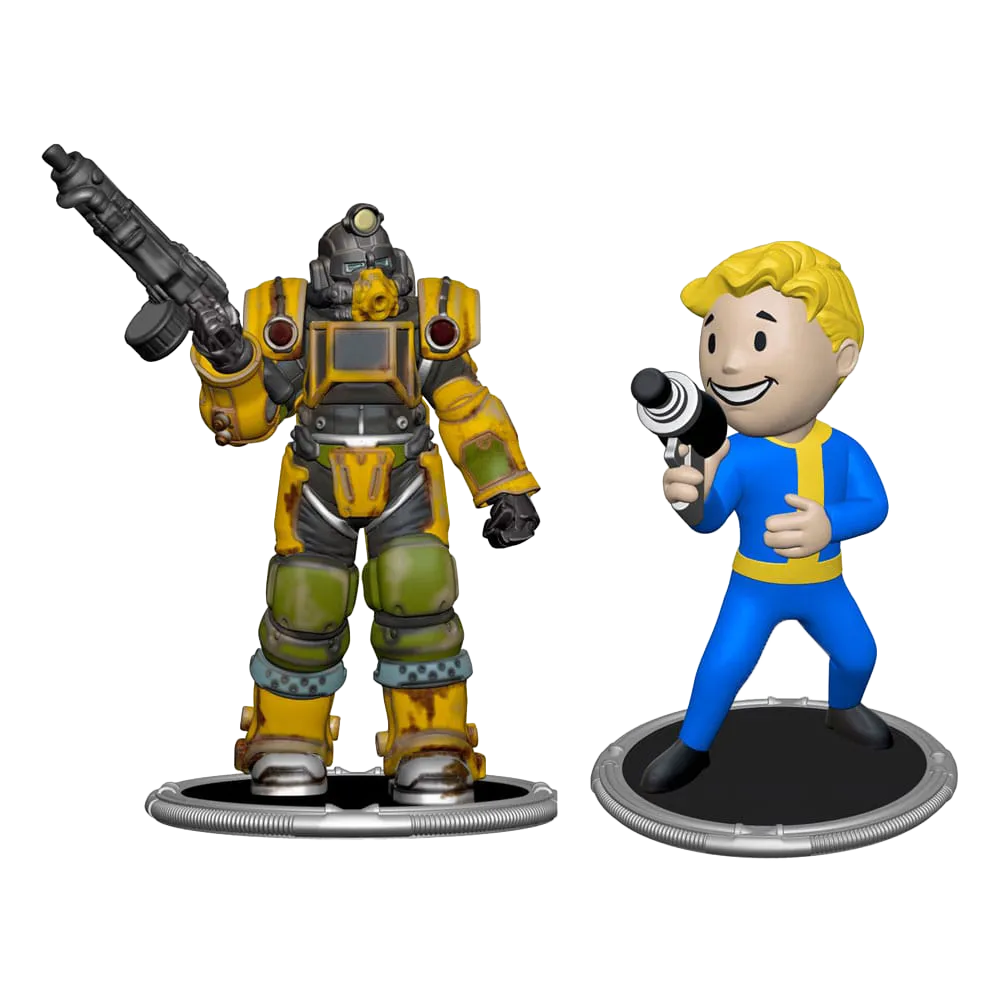 Fallout Mini Figures 2-Pack Set Excavator & Vault Boy (Gun)