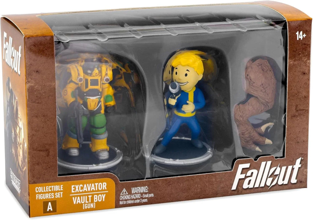 Fallout Mini Figures 2-Pack Set Excavator & Vault Boy (Gun)