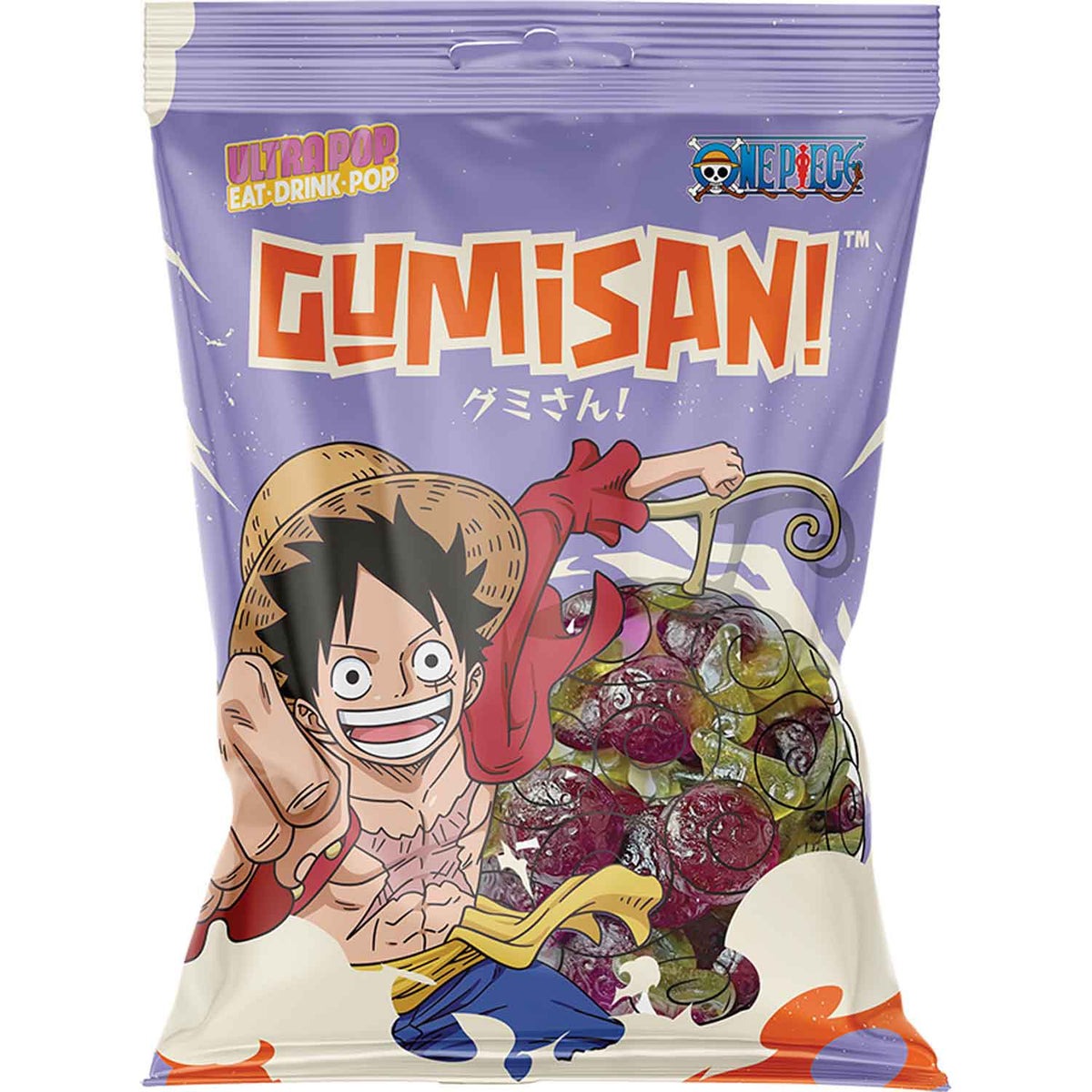 UltraPop One Piece Luffy Gelegodis - Grape/ Druva 180 g