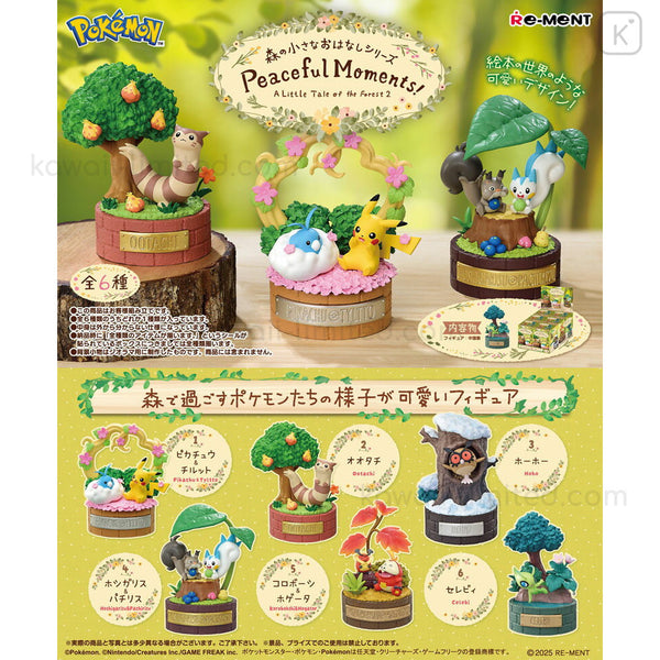 Re-Ment Pokemon Peaceful Moments A Little Tale of the Forest Series 2 Collection 6pcs Complete Box (6st)