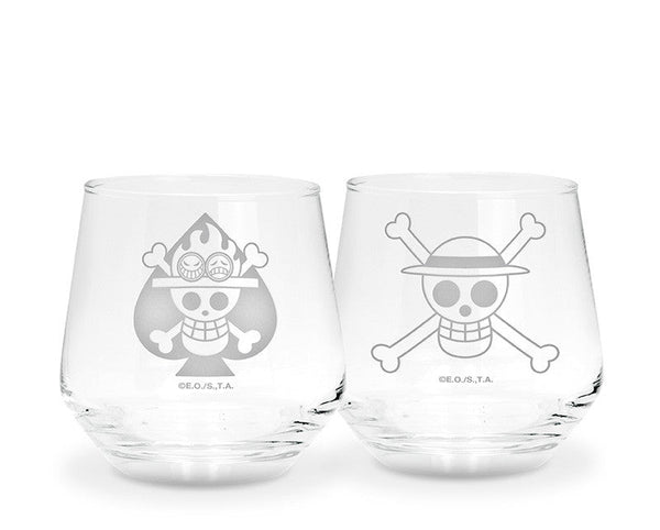 One Piece Glas-set – Luffy & Ace (2-pack)