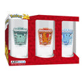 Pokemon Glas-set – Bulbasaur, Charmander & Squirtle (3-pack)