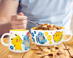Pokemon Frukost Set Mugg + Skål - Pikachu & Kanto Starter