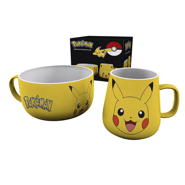 Pokemon Breakfast Set Mugg + Skål - Pikachu