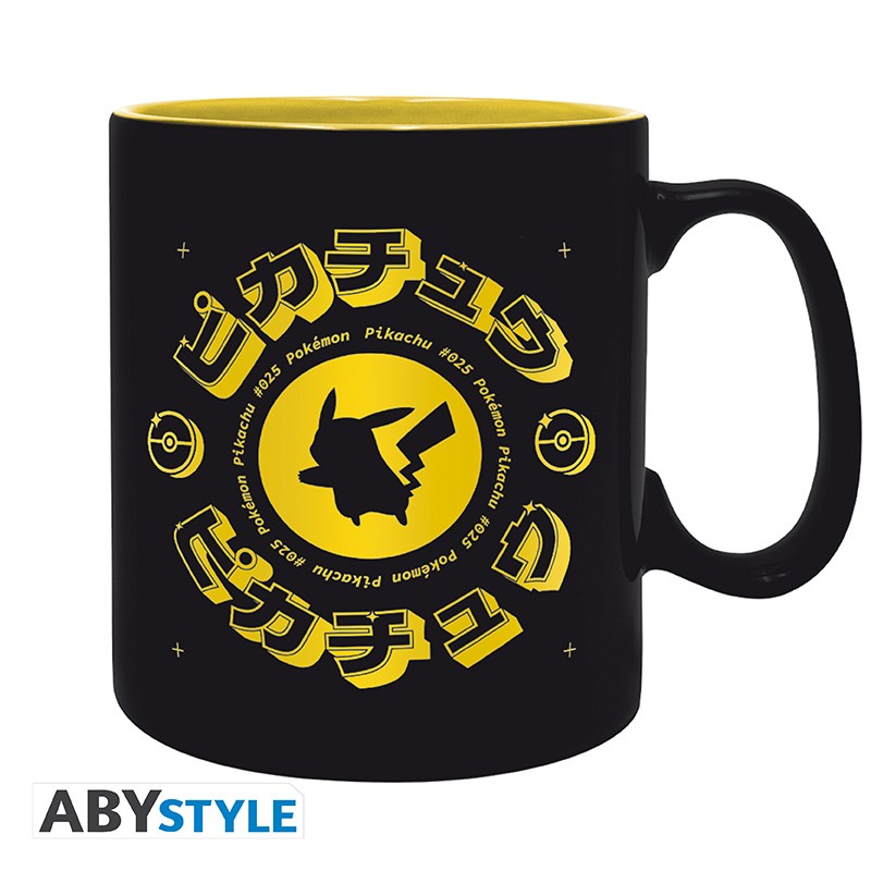 Pokemon mugg 460 ml - Pikachu Black Iconic