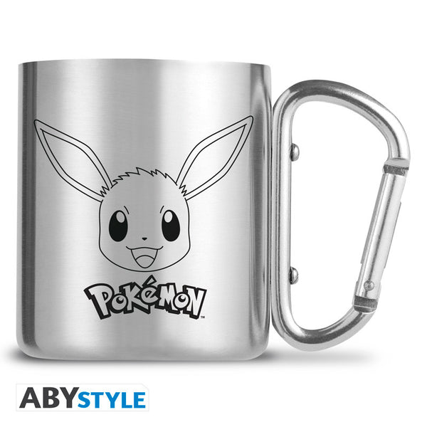 Pokemon Carabiner mugg rostfritt stål 235ml - Eevee