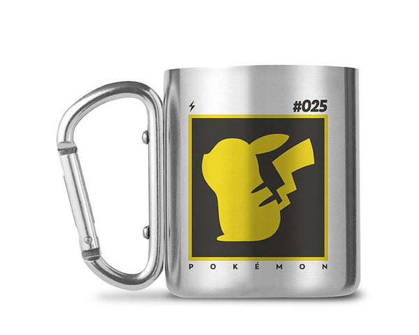 Pokemon Carabiner mugg rostfritt stål 235ml - Pikachu 25