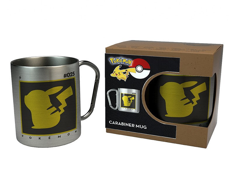 Pokemon Carabiner mugg rostfritt stål 235ml - Pikachu 25