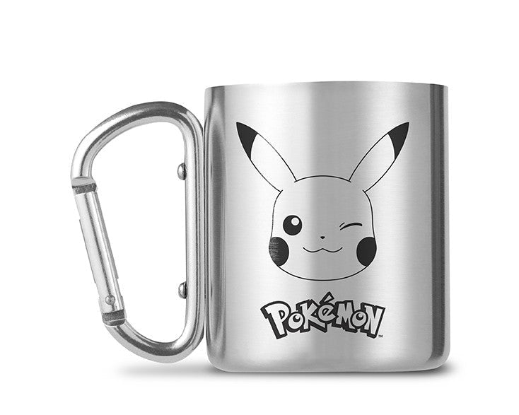 Pokemon Carabiner mugg rostfritt stål 235ml - Pikachu