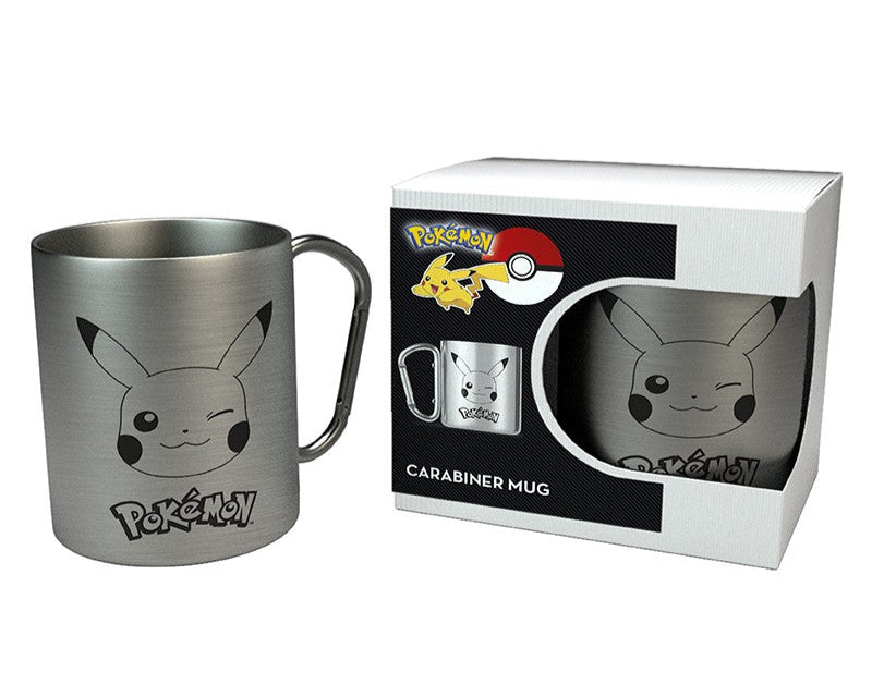 Pokemon Carabiner mugg rostfritt stål 235ml - Pikachu