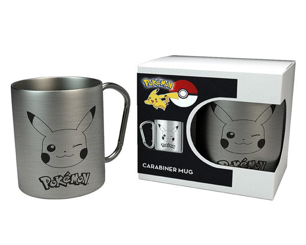 Pokemon Carabiner mugg rostfritt stål 235ml - Pikachu