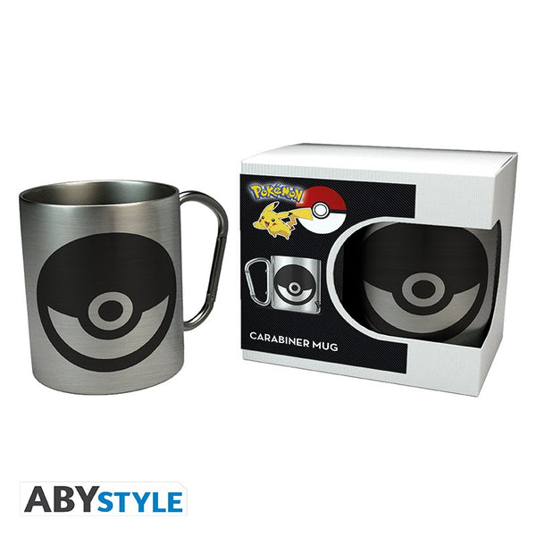 Pokemon Carabiner mugg rostfritt stål 235ml - Pokeball