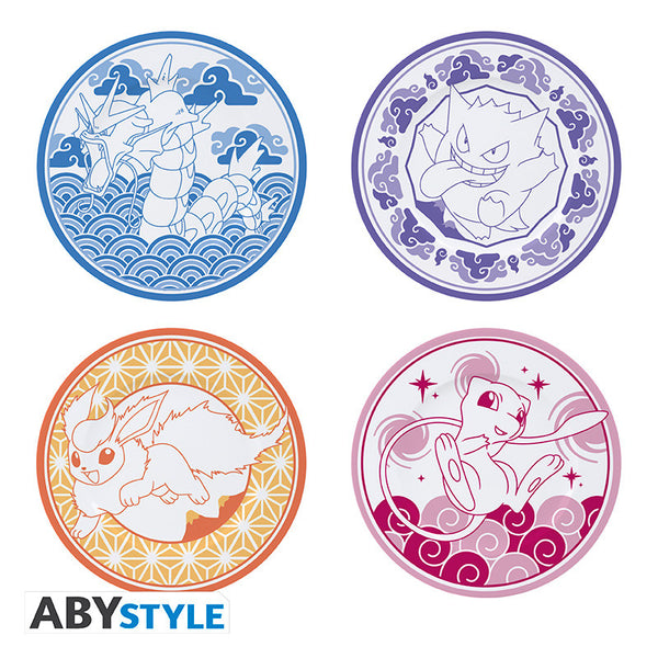 Pokemon tallrikar - Set of 4 Plates - Japanese Style (4-pack)