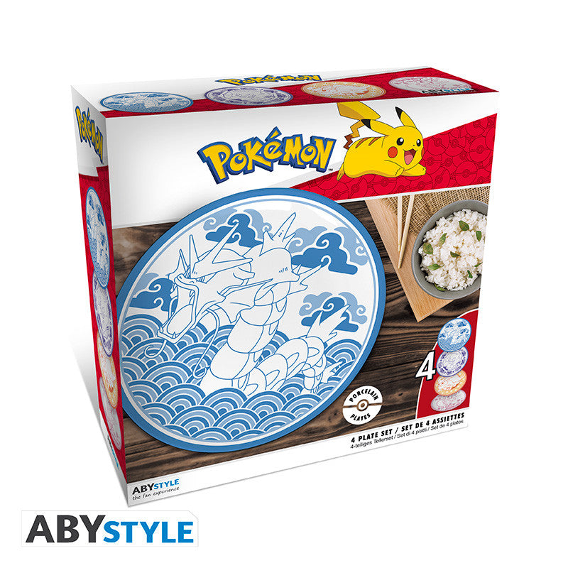 Pokemon tallrikar - Set of 4 Plates - Japanese Style (4-pack)