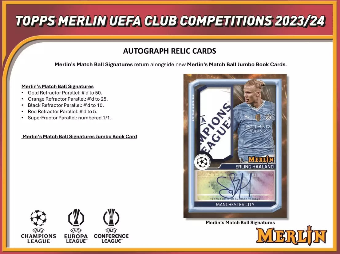 TOPPS Chrome 2023-24 Merlin UEFA Club Competitions – Hobby Box - Fotbollskort
