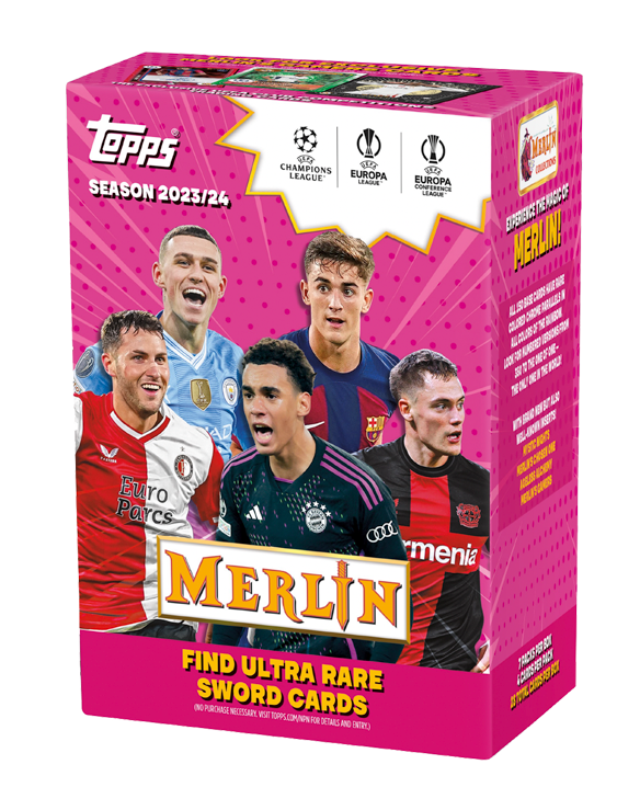 TOPPS 2023-24 Merlin UEFA Club Competitions – Value Box - Fotbollskort