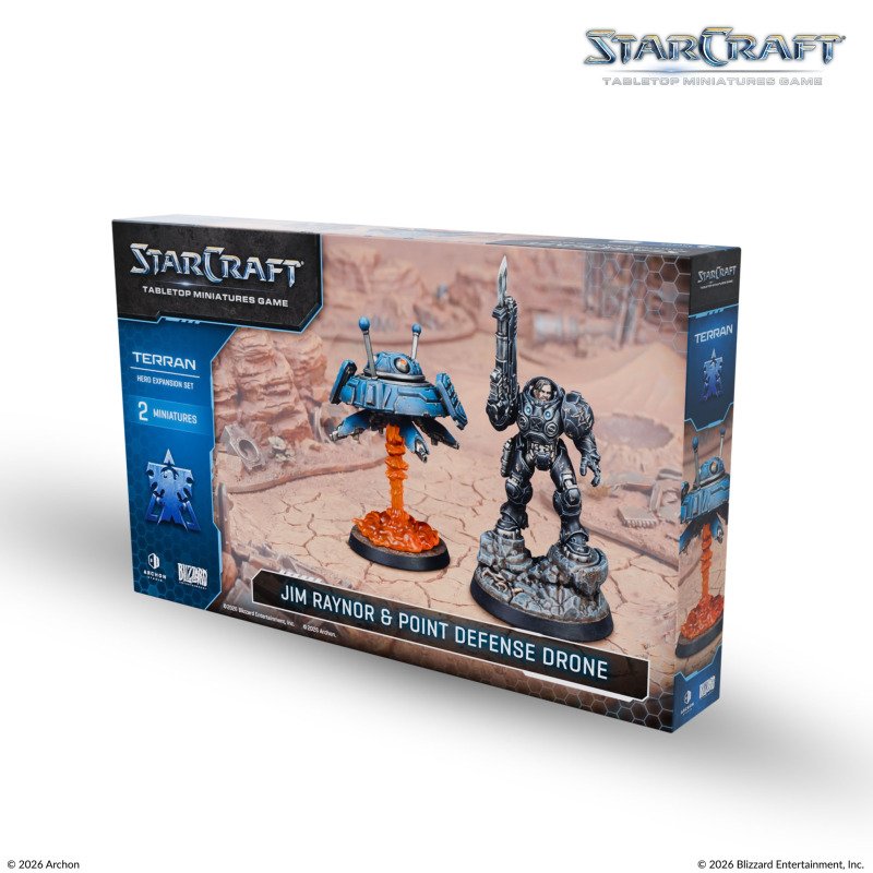 Archon Studio - Starcraft TMG: Terran Hero Expansion Set: Jim Raynor & Point Defense Drone