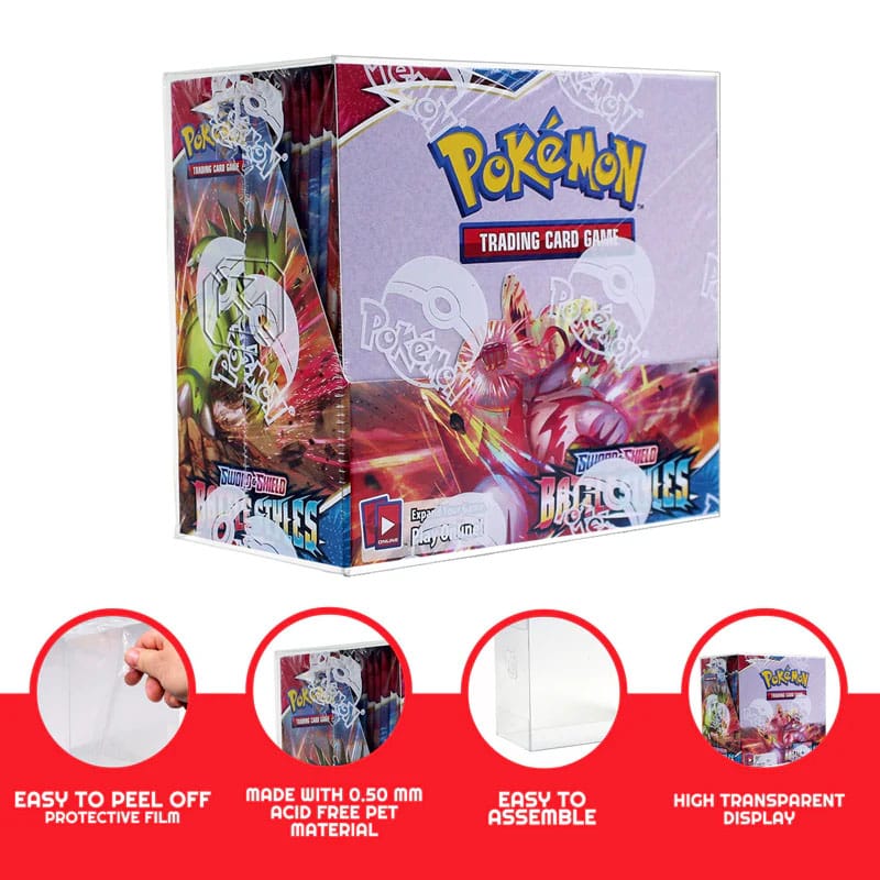 Evoretro PET Protectors for Pokemon Booster Display Boxes (5-Pack)