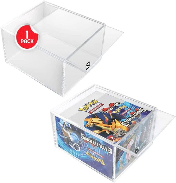 Evoretro Premium Acrylic Display Case for Pokemon Booster Box Display ...